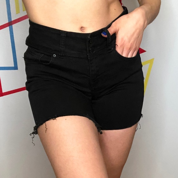 Urban Planet Mid Rise Black Shorts - Picture 1 of 4